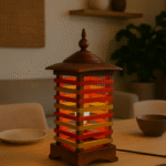 Dome Square Wooden Table Lamp 039