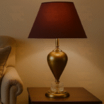 Golden Crystal Wooden Lamp 007