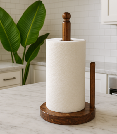 Wooden Kitchen Tissue Roll Stand 001