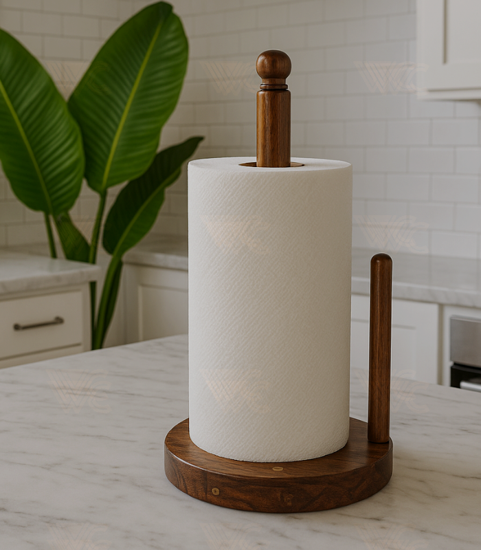 Wooden Kitchen Tissue Roll Stand 001