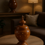 Wooden Brass Candy Jar 001