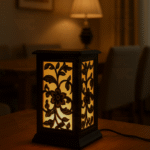Handmade Square Wood Lamp 037
