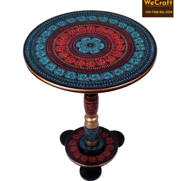 Wooden Art Round Coffee Table 004