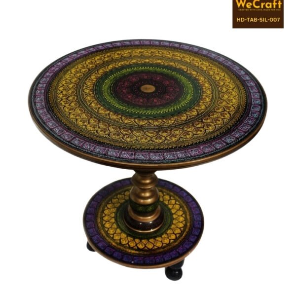 Wooden Art Round Coffee Table 007