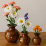 Wooden Pitcher Flower Vases Set – 001