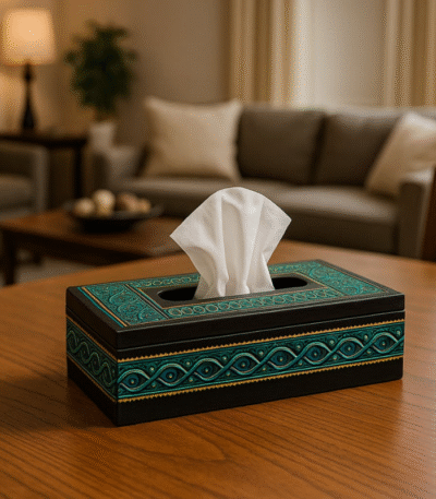 Tissue box wood liqueur art