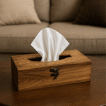 Wooden Brass Tissue Box 006