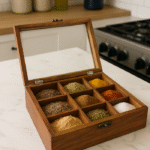 Wooden Masala Box-007