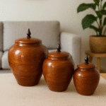 Wooden Brass Candy Jar-008